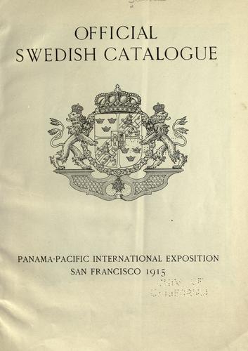 Cover for Official Swedish catalogue