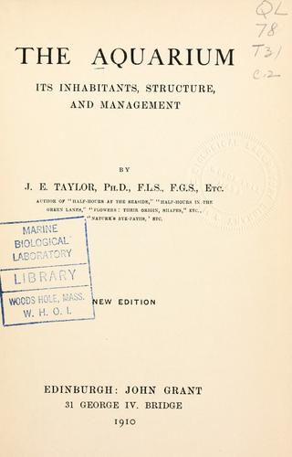 Cover for The aquarium