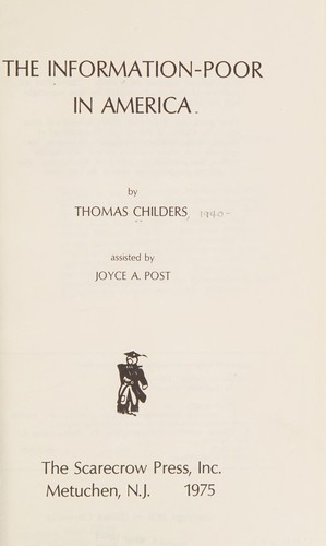 Cover for The information-poor in America