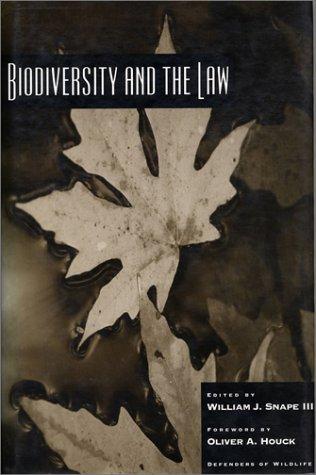 Cover for Biodiversity and the law