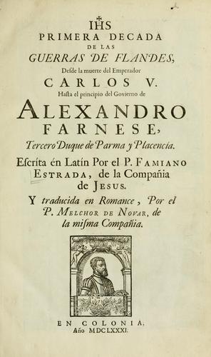 Cover for Primera[-segunda] decada de las guerras de Flandes ...