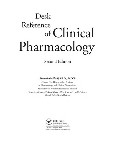 Cover for Desk reference of clinical pharmacology