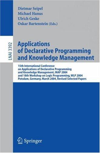 Cover for Applications of Declarative Programming and Knowledge Management