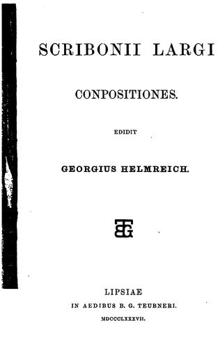 Cover for Conpositiones.