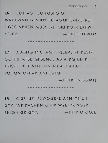 Cover for Classic Cryptograms