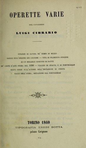 Cover for Operette varie