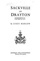 Cover for Sackville of Drayton (Lord George Sackville till 1770, Lord George Germain, 1770-1782 [and] Viscount Sackville from 1782)