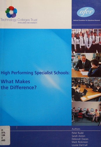 Cover for High performing specialist schools