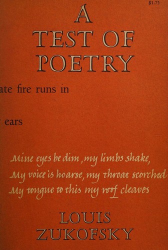 Cover for A test of poetry