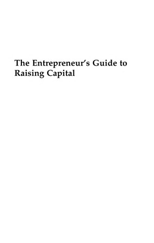Cover for Entrepreneur's guide to raising capital