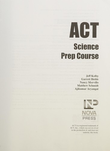 Cover for ACT science prep course