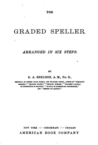 Cover for The Graded Speller: Arranged in Six Steps