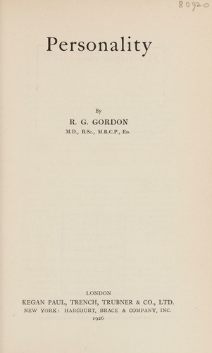 Cover for Personality