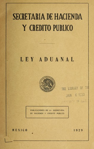 Cover for Ley aduanal