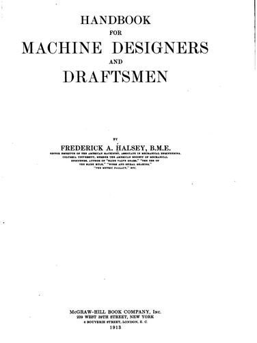 Cover for Handbook for machine designers and draftsmen