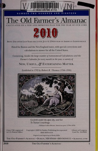 Cover for The Old Farmer's Almanac 2010