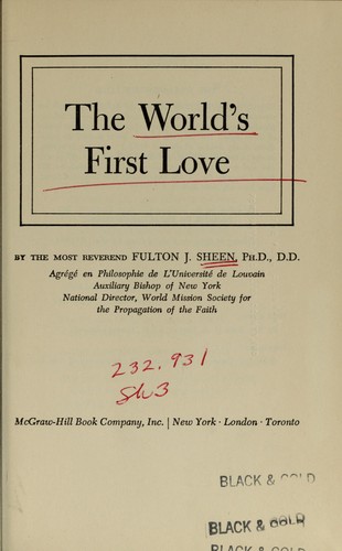 Cover for The world's first love.