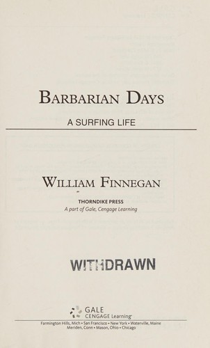 Cover for Barbarian days