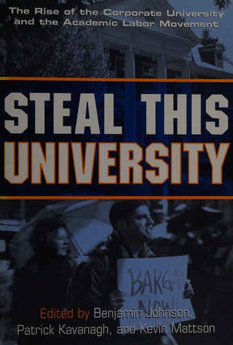 Cover for Steal this university