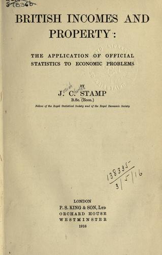 Cover for British incomes and property