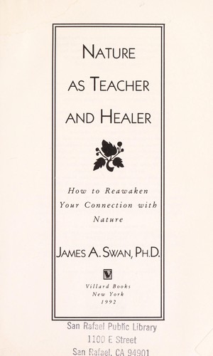 Cover for Nature as teacher and healer