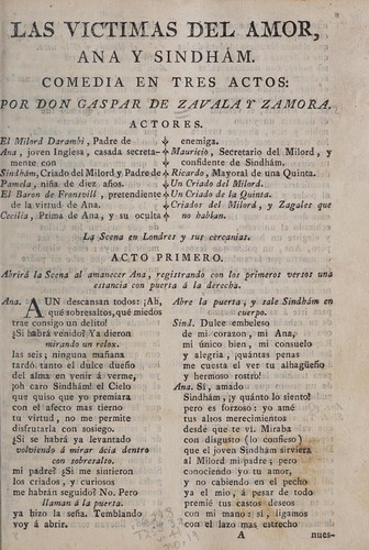 Cover for Las víctimas del amor, Ana y Sindhám