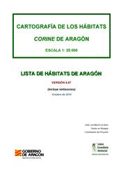 Cover for Cartografía de los hábitats CORINE de Aragón a escala 1: 25.000, II. Lista de hábitats de Aragón (versión 4.07)