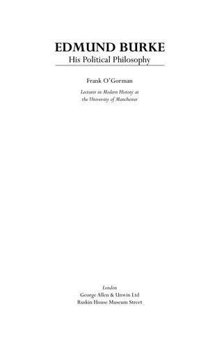 Cover for Edmund Burke