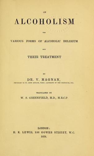 Cover for On alcoholism