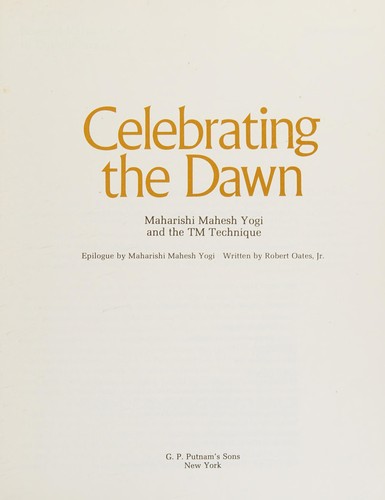 Cover for Celebrating the dawn