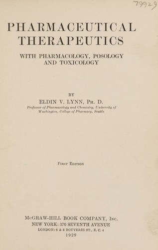 Cover for Pharmaceutical therapeutics