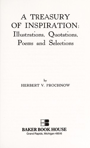 Cover for Treasury of Inspiration