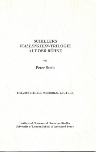 Cover for Schillers Wallenstein-Trilogie auf der Bühne