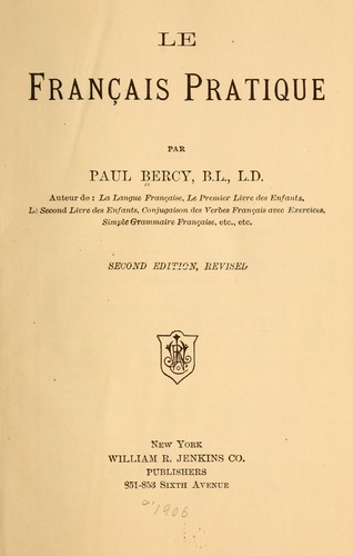 Cover for Le français pratique