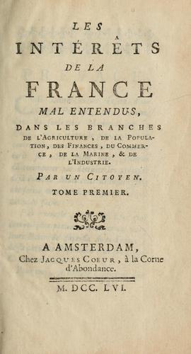 Cover for Les intérêts de la France mal entendus