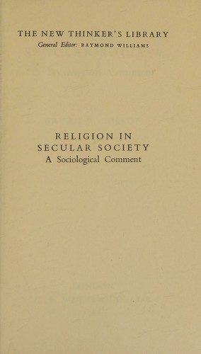 Cover for Religion in Secular Society