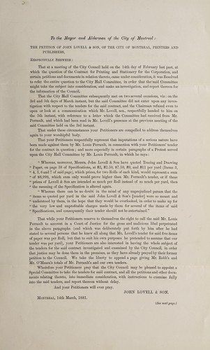 Cover for The printing and stationery contract (second)
