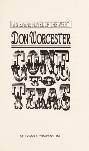 Cover for Gone to Texas