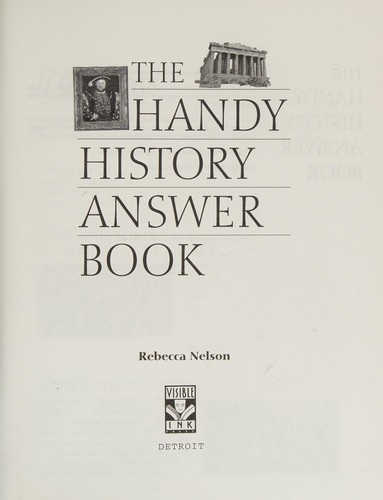 Cover for The handy history answer book