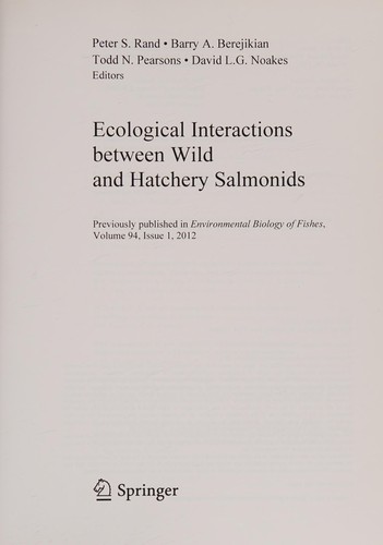 Cover for Ecological interactions between wild and hatchery salmonids