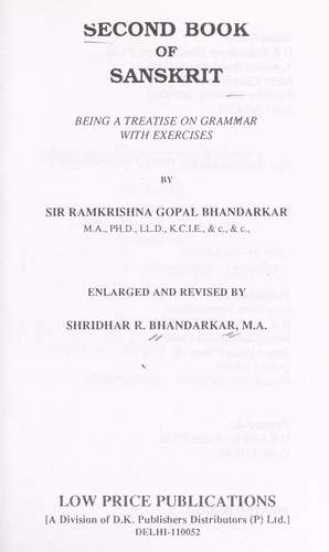 Cover for Second Book of Sanskrit
