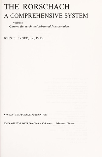 Cover for The Rorschach