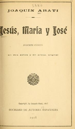 Cover for Jesús, María y José