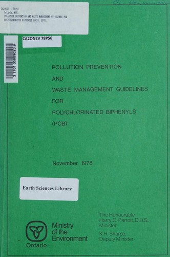 Cover for Pollution prevention and waste management guidelines for polychlorinated biphenyls (PCB).
