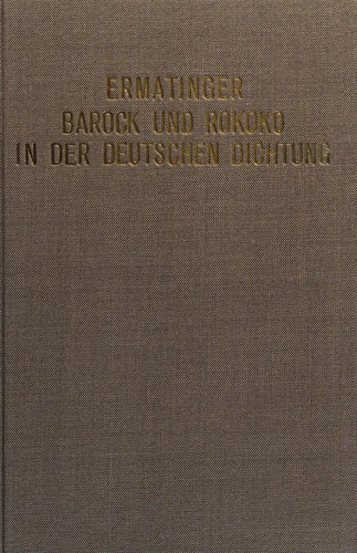 Cover for Barock und rokoko in der deutschen dichtung
