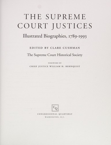 Cover for The Supreme Court justices