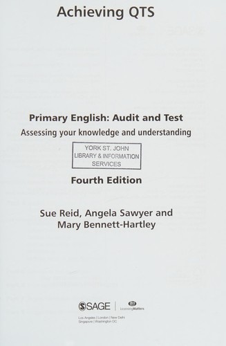Cover for Primary English Audit and Test