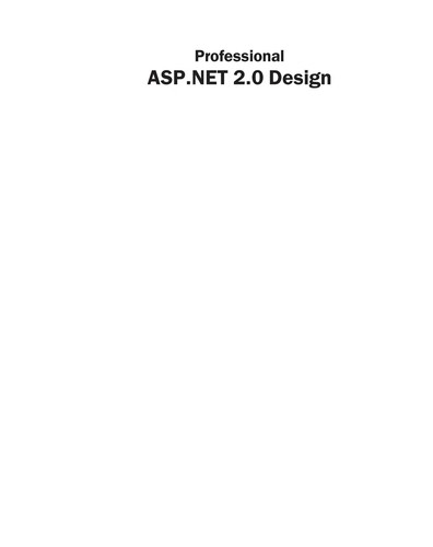 Cover for ASP.net 2.0 design