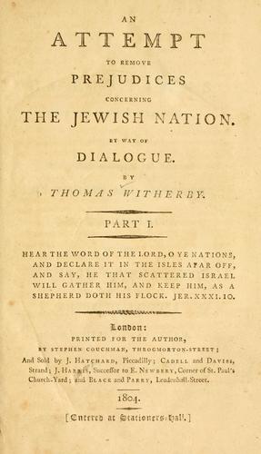 Cover for An attempt to remove prejudices concerning the Jewish nation