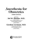Cover for Anesthesia for obstetrics